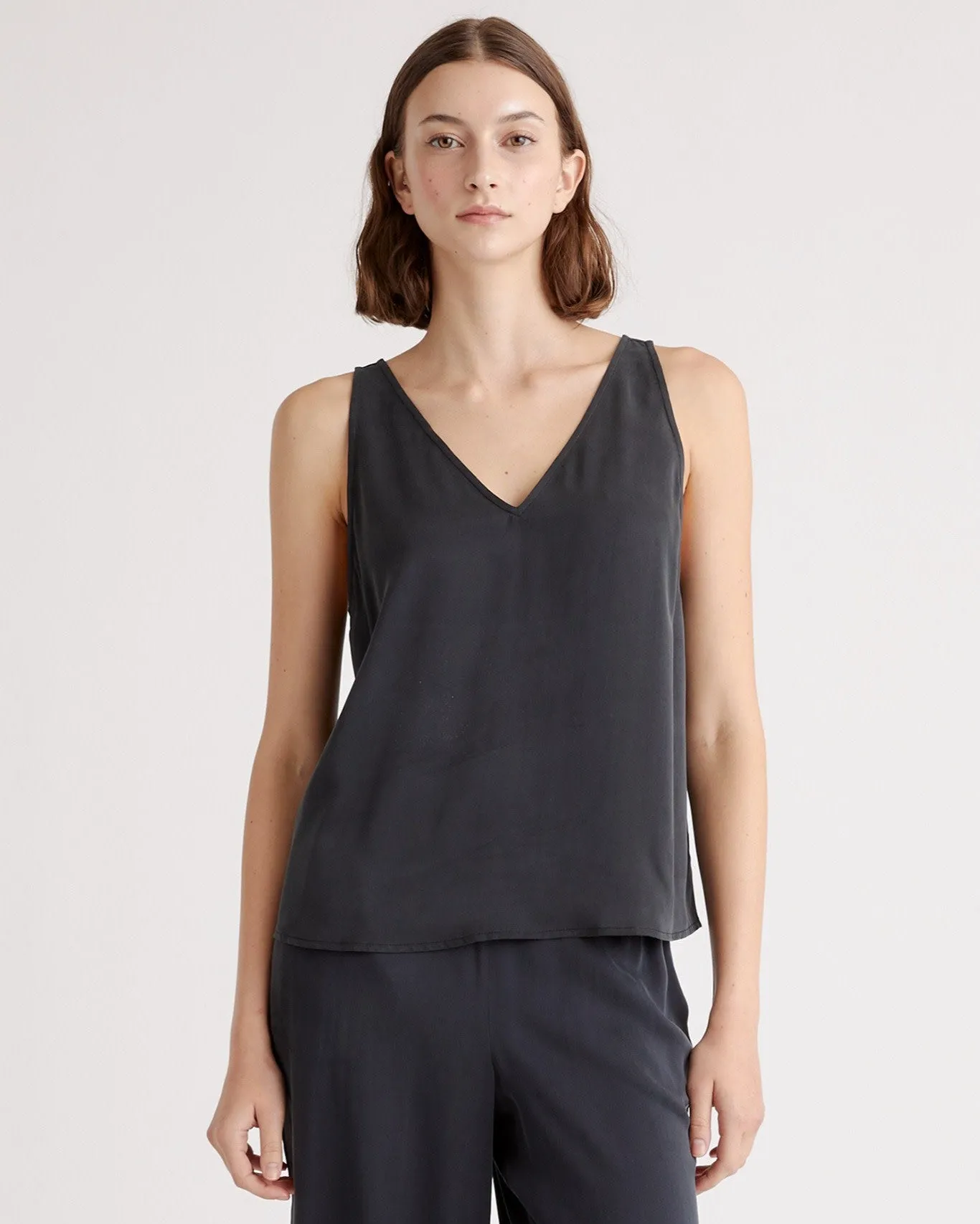100% Washable Silk Pajama V-Neck Tank