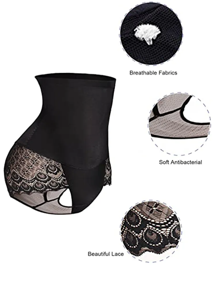 2-Pack High Waist Tummy Control Hip Lifting Shapewear Panties