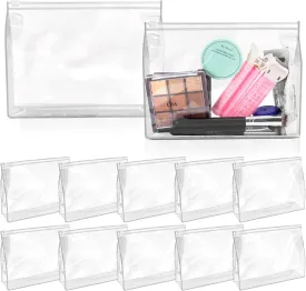 BadenBach 24 PCS Small Clear Makeup Bag,7.9" x 5.9"x 2", Mini Clear Zipper Pouches Waterproof Clear Plastic Toiletry Bags Bulk Cosmetic Organizer Bags for Travel Vacation Swimsuit Bikini