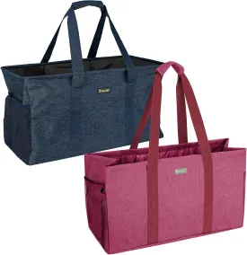 BALEINE Utility Tote Bag with Metal Wire Frame Large Utility Tote Bag