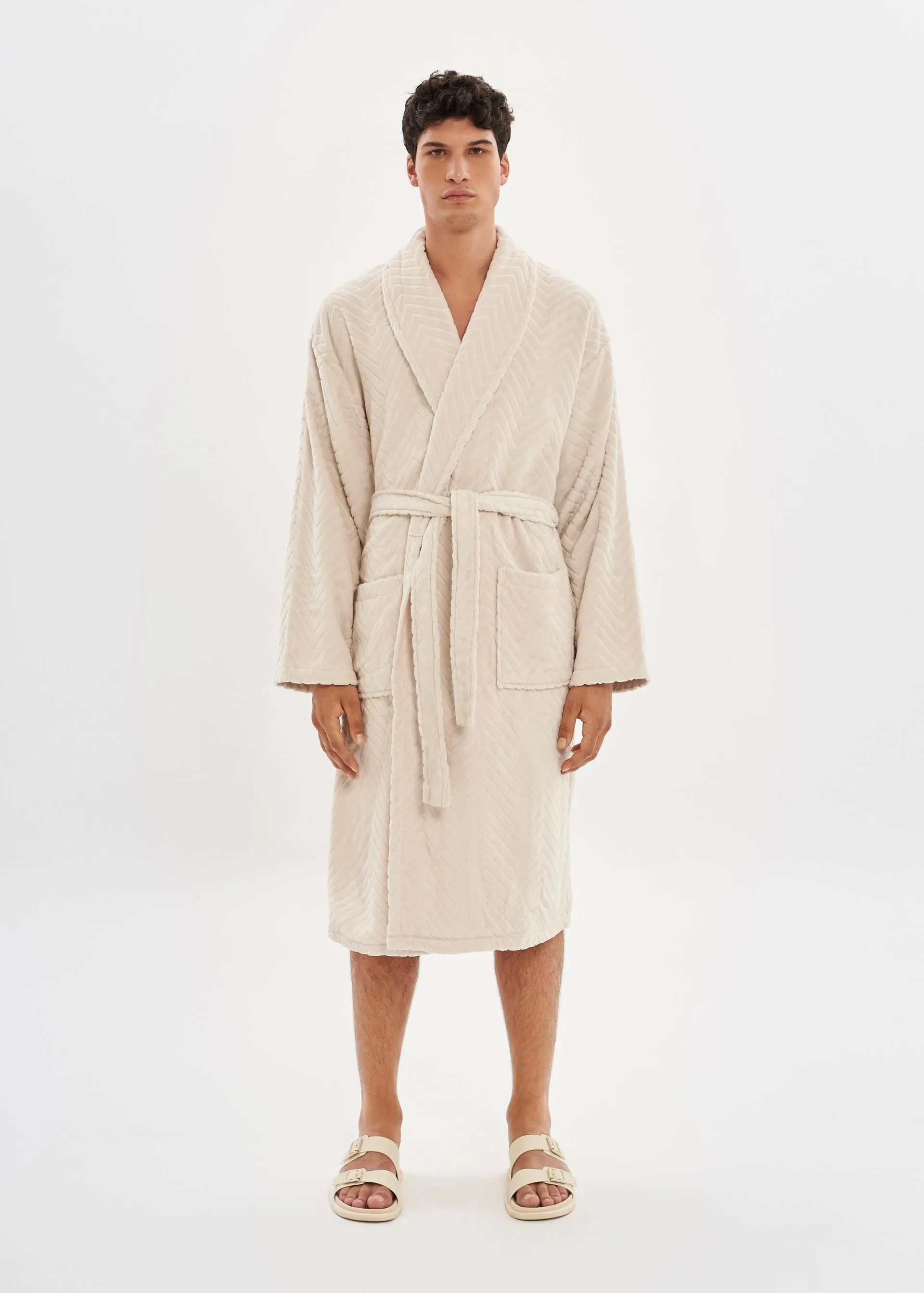 Bathrobe | Velour Egret