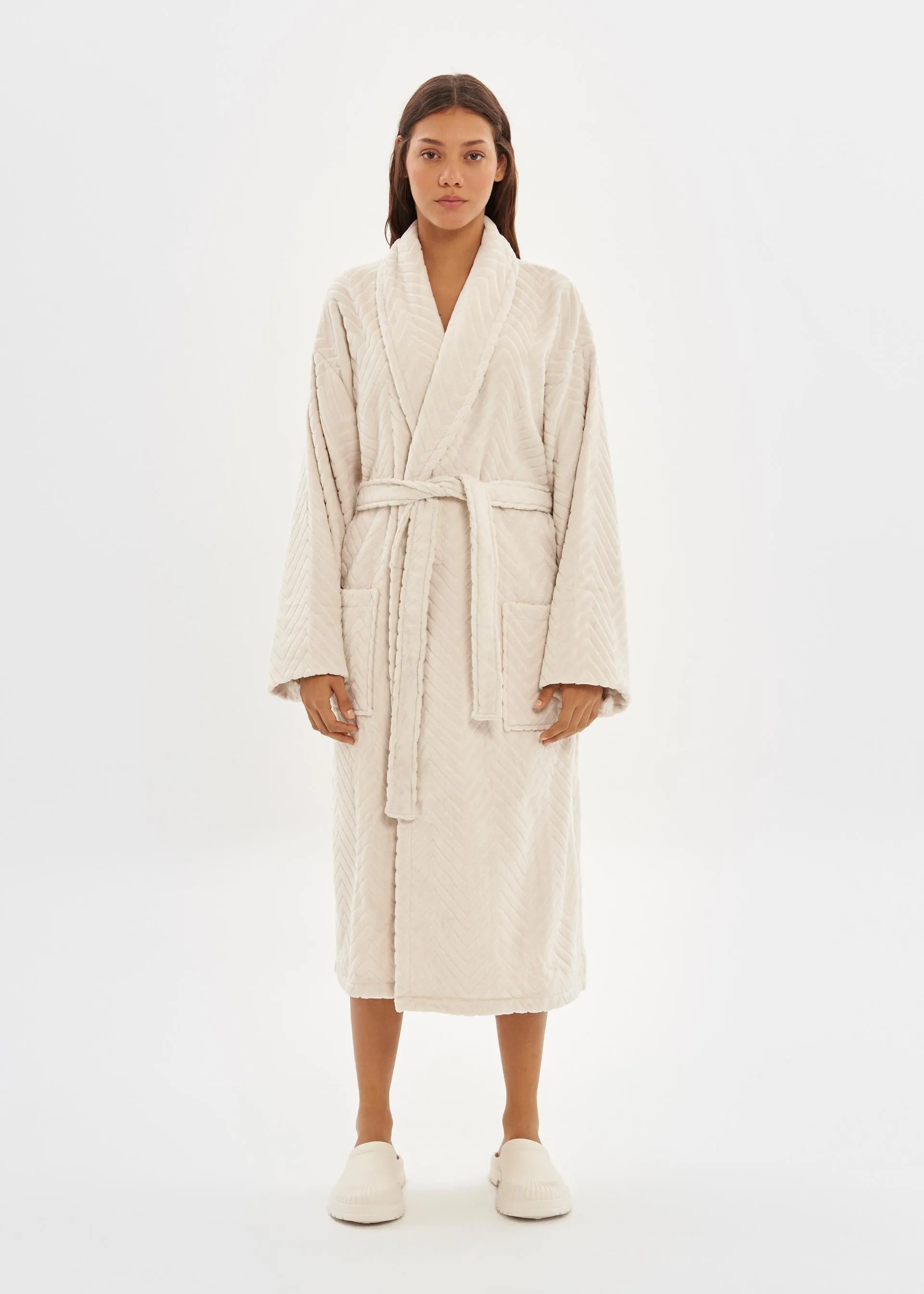 Bathrobe | Velour Egret