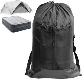 BLACK (26" H x 14" Dia.) Tent Replacement Bag, Tent Bag. Also, for Flip Seat, Bleacher Seat, Booster Seat, Stroller, Laundry, & Camping. 420D Polyester w/Adjustable Straps & Mesh Pocket.