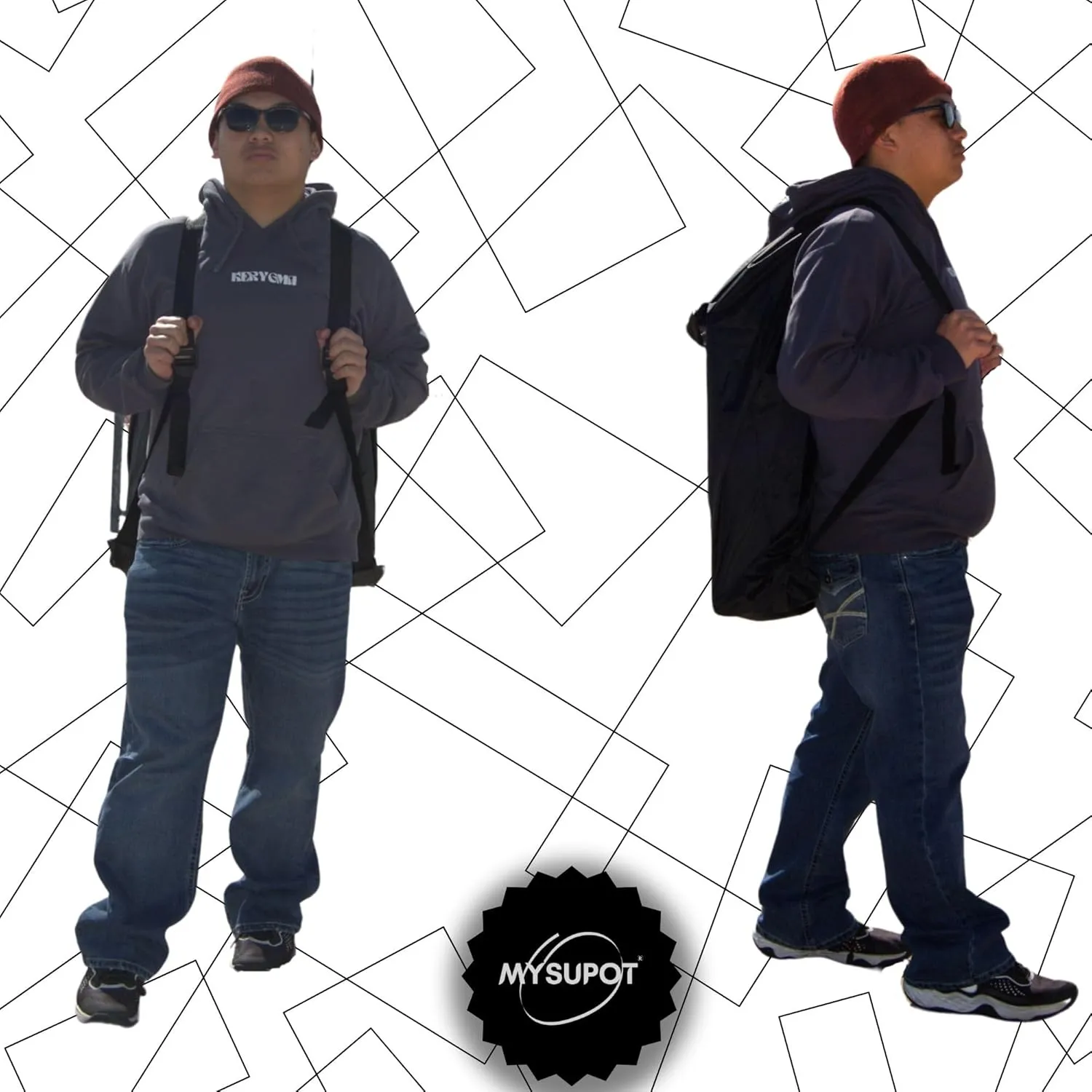 BLACK (26" H x 14" Dia.) Tent Replacement Bag, Tent Bag. Also, for Flip Seat, Bleacher Seat, Booster Seat, Stroller, Laundry, & Camping. 420D Polyester w/Adjustable Straps & Mesh Pocket.