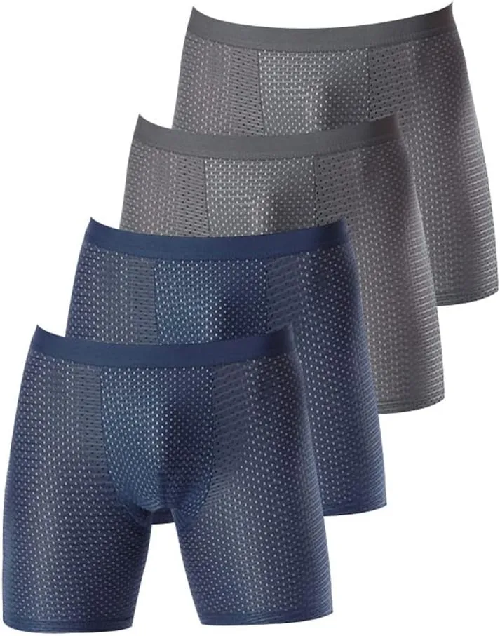 Boxer Briefs Men's Underwear Men's Mesh Underwear Ice Silk Underwear Men's Shorts(XXL Code)