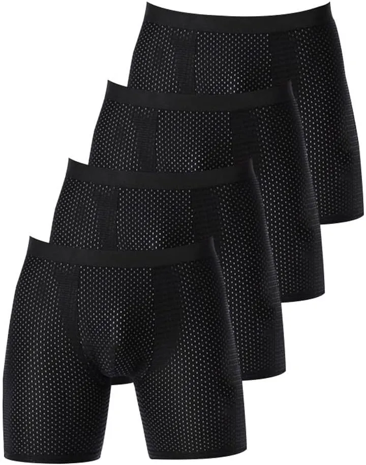 Boxer Briefs Men's Underwear Men's Mesh Underwear Ice Silk Underwear Men's Shorts(XXL Code)