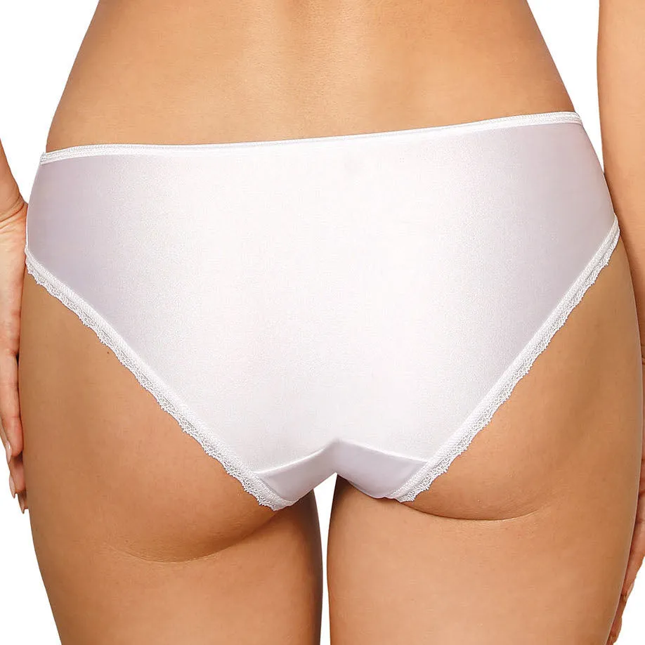 Bridal Soft Sheer Lace Bikini Panty Anuk White