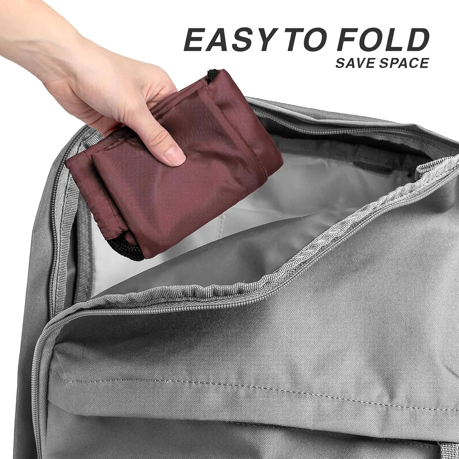 BuyAgain Drawstring Backpack Sports Water Resistant String Bag Sport Gym Sackpack for Women Men Large with Zipper, Burgundy