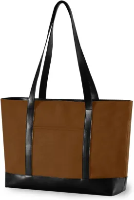 Caramel Brown professional laptop bag for men with zipper tote for college with bolsa para laptop mujer