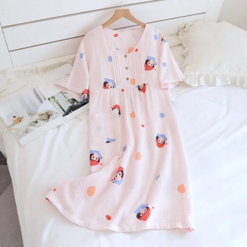 Cartoon Short Sleeve Nightgown