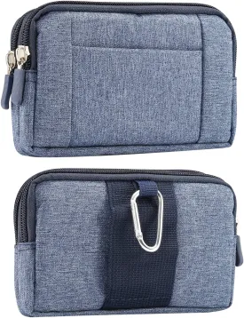Cell Phone Belt Clip Pouch, Travel Waist Bag Fanny Pack for Men, Universal Cellphone Pouch Belt Clip Bag Small Carrying Waist Pack Wallet Pocket Vertical Mobile Phone Belt Loop Holster Clutch Bag