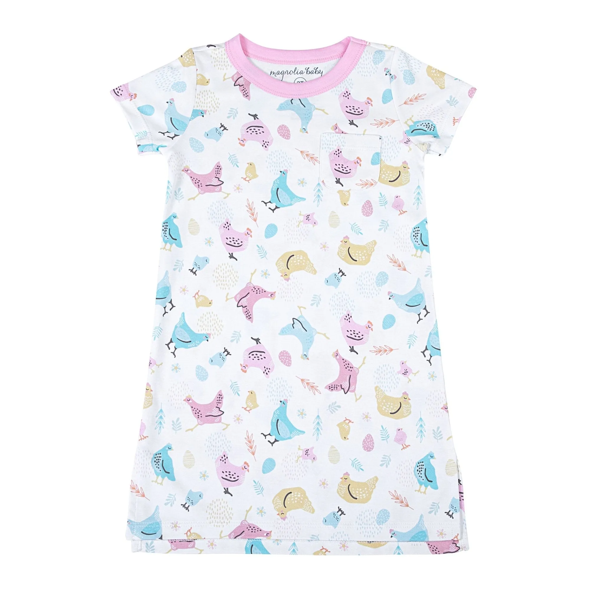 Chickadees Girl's Short Sleeve Nightdress