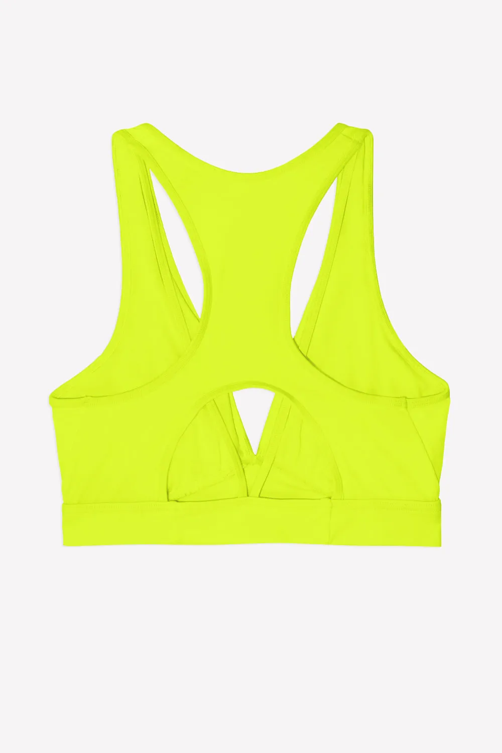 Cut-Out Racerback Bikini Top | Neon Yellow