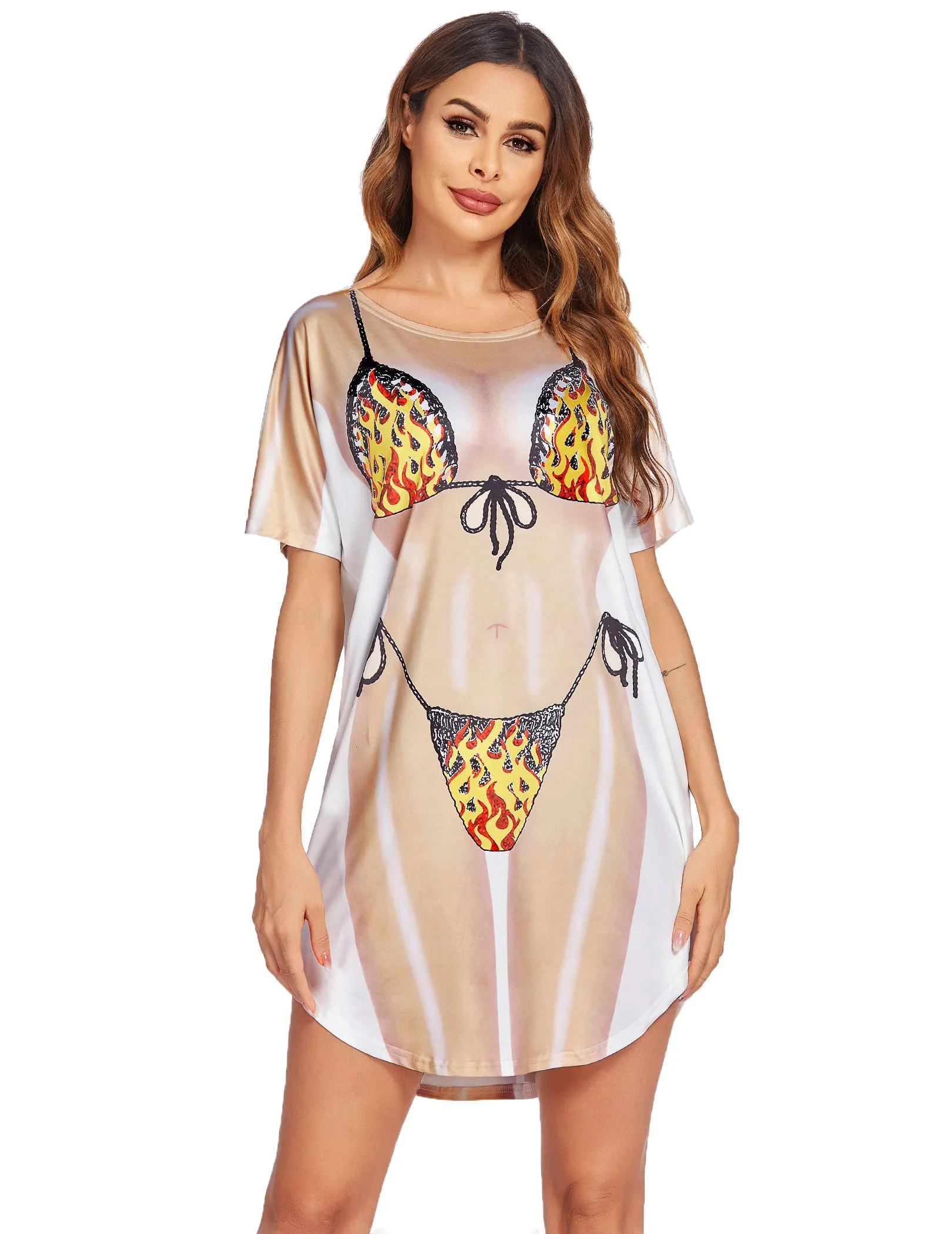 Cute Bikini Print Cover Up Swimwear (US Only)