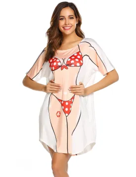 Cute Bikini Print Cover Up Swimwear (US Only)
