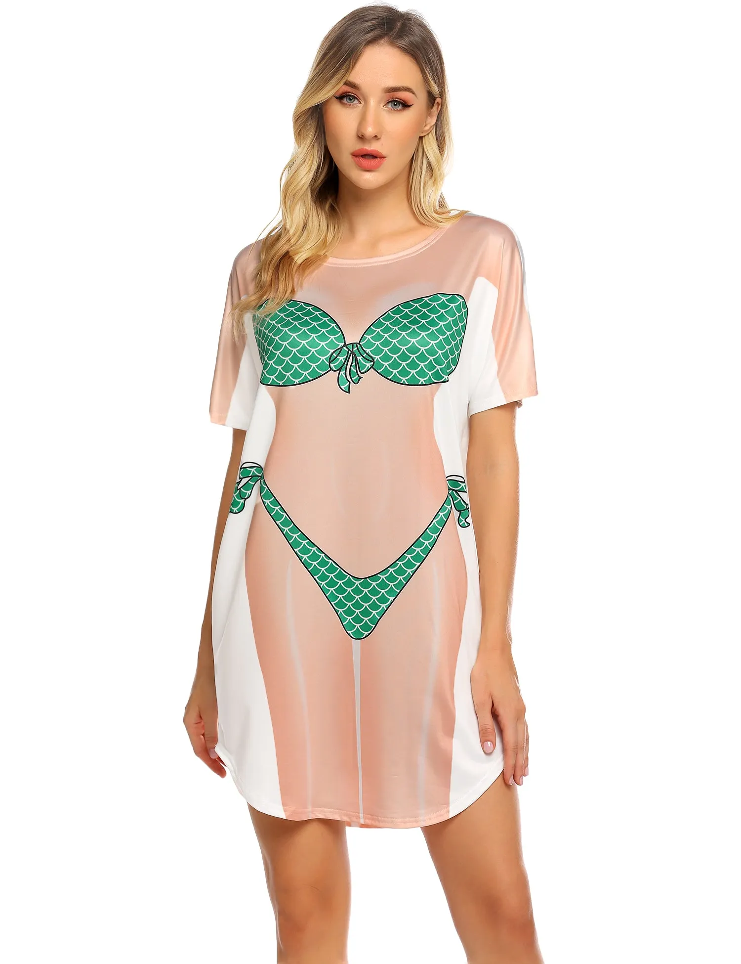 Cute Bikini Print Cover Up Swimwear (US Only)