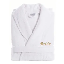 Gold Embroidered 'Bride' / 'groom' Terry Bathrobe