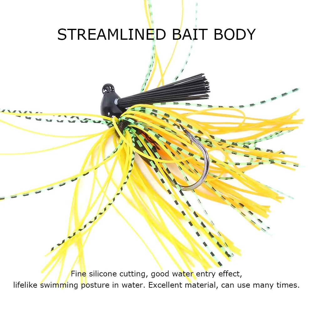 HERCULES 2.75" Multicolor Weedless Rubber Jig Bass Fishing Lure