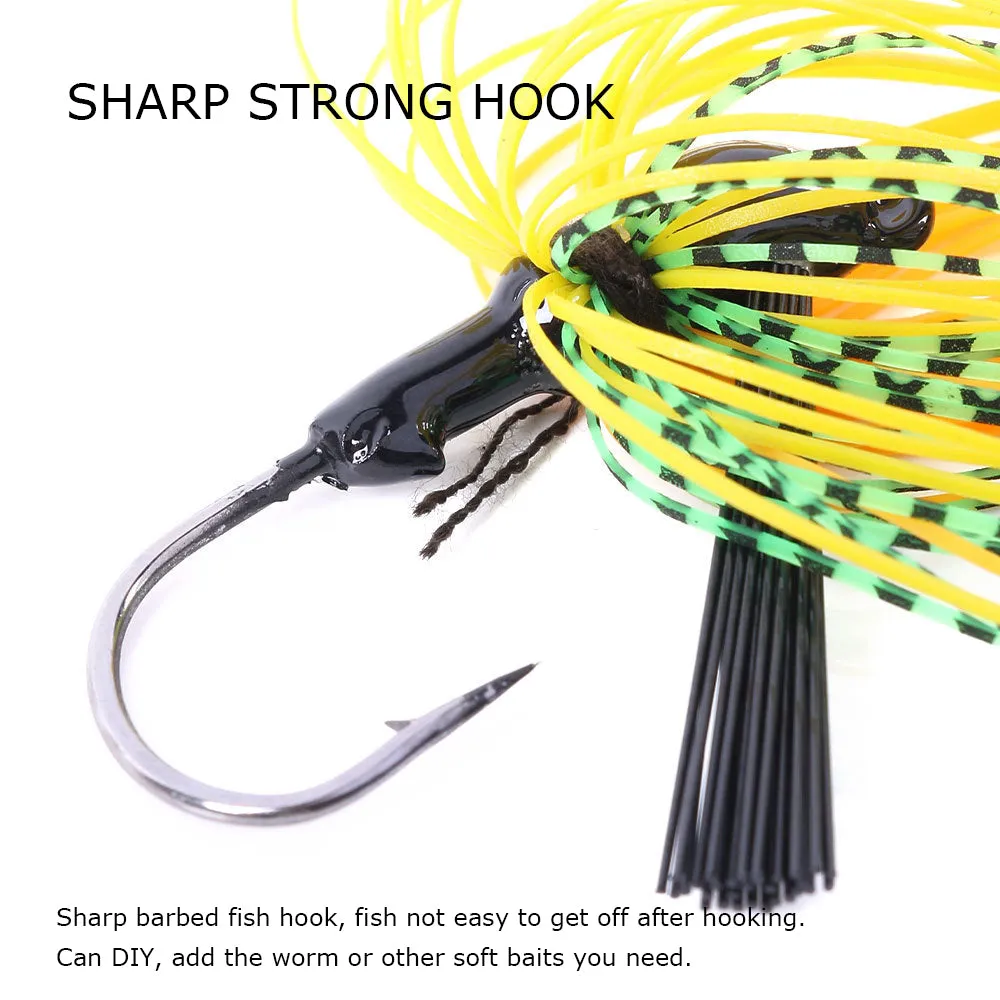 HERCULES 2.75" Multicolor Weedless Rubber Jig Bass Fishing Lure