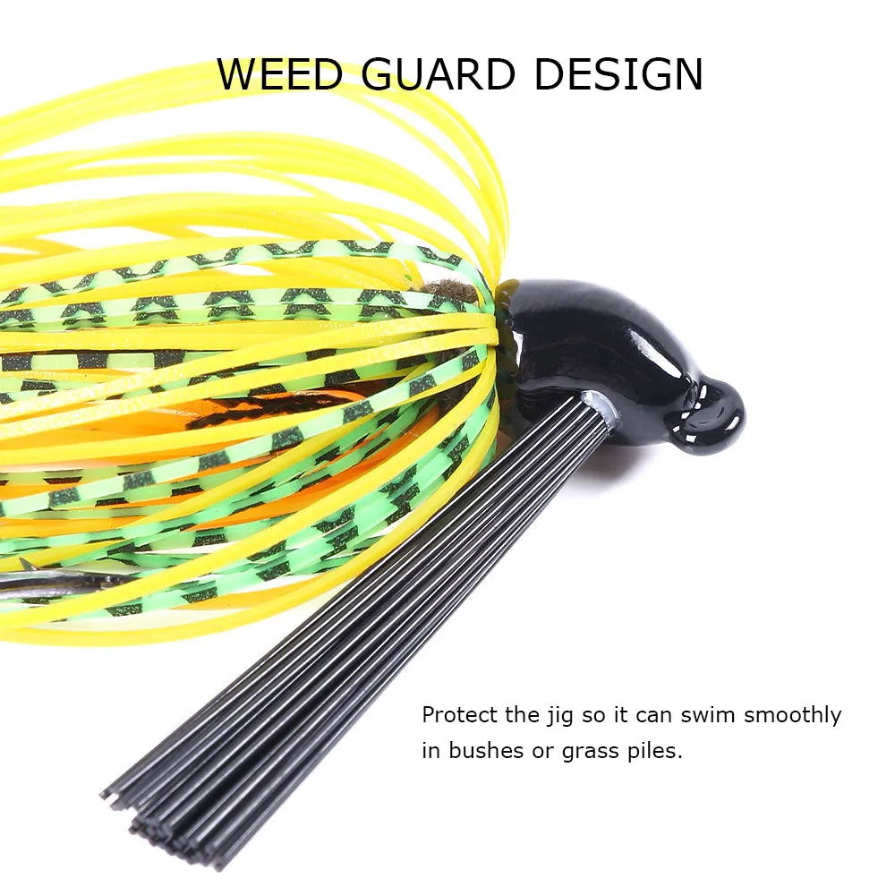 HERCULES 2.75" Multicolor Weedless Rubber Jig Bass Fishing Lure