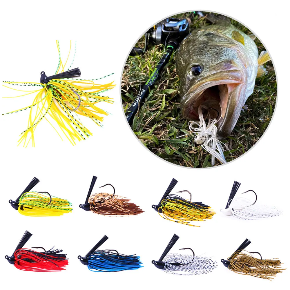 HERCULES 2.75" Multicolor Weedless Rubber Jig Bass Fishing Lure