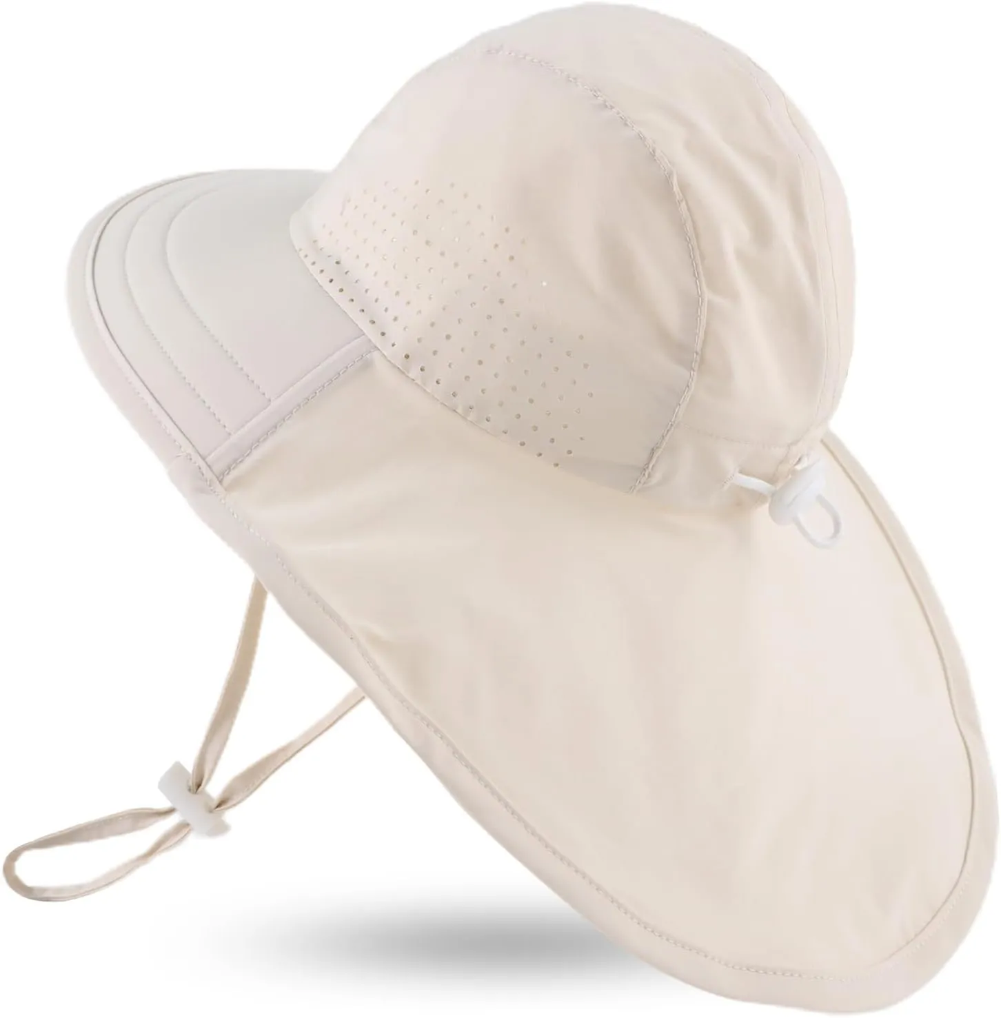 JANGANNSA Baby Sun Hat Boys Girls Infant Toddler Bucket Hat Kids Neck Flap Sun Protect Cap Beach