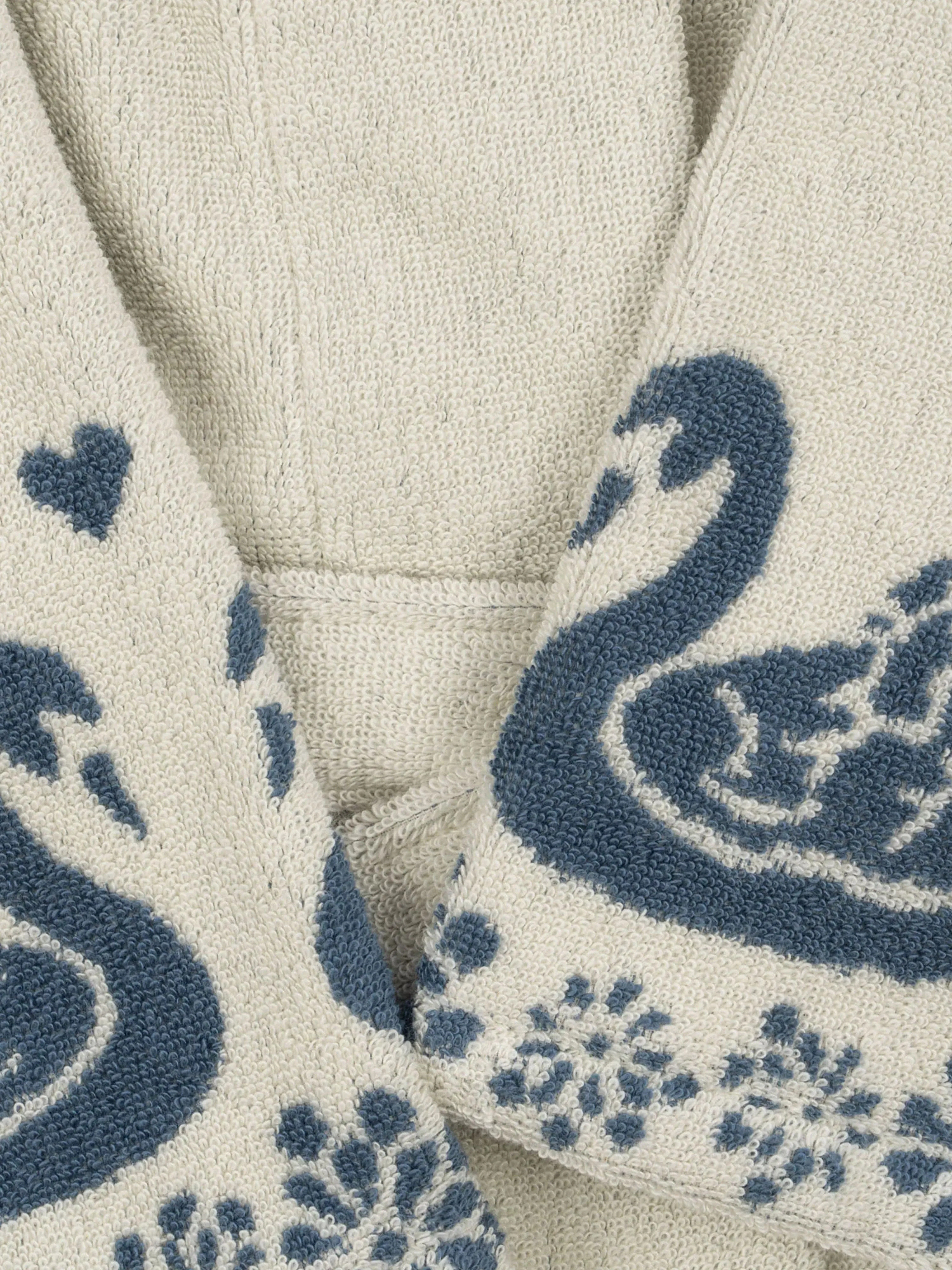 Konges Sløjd Kids Swan Terry Bathrobe in Blue