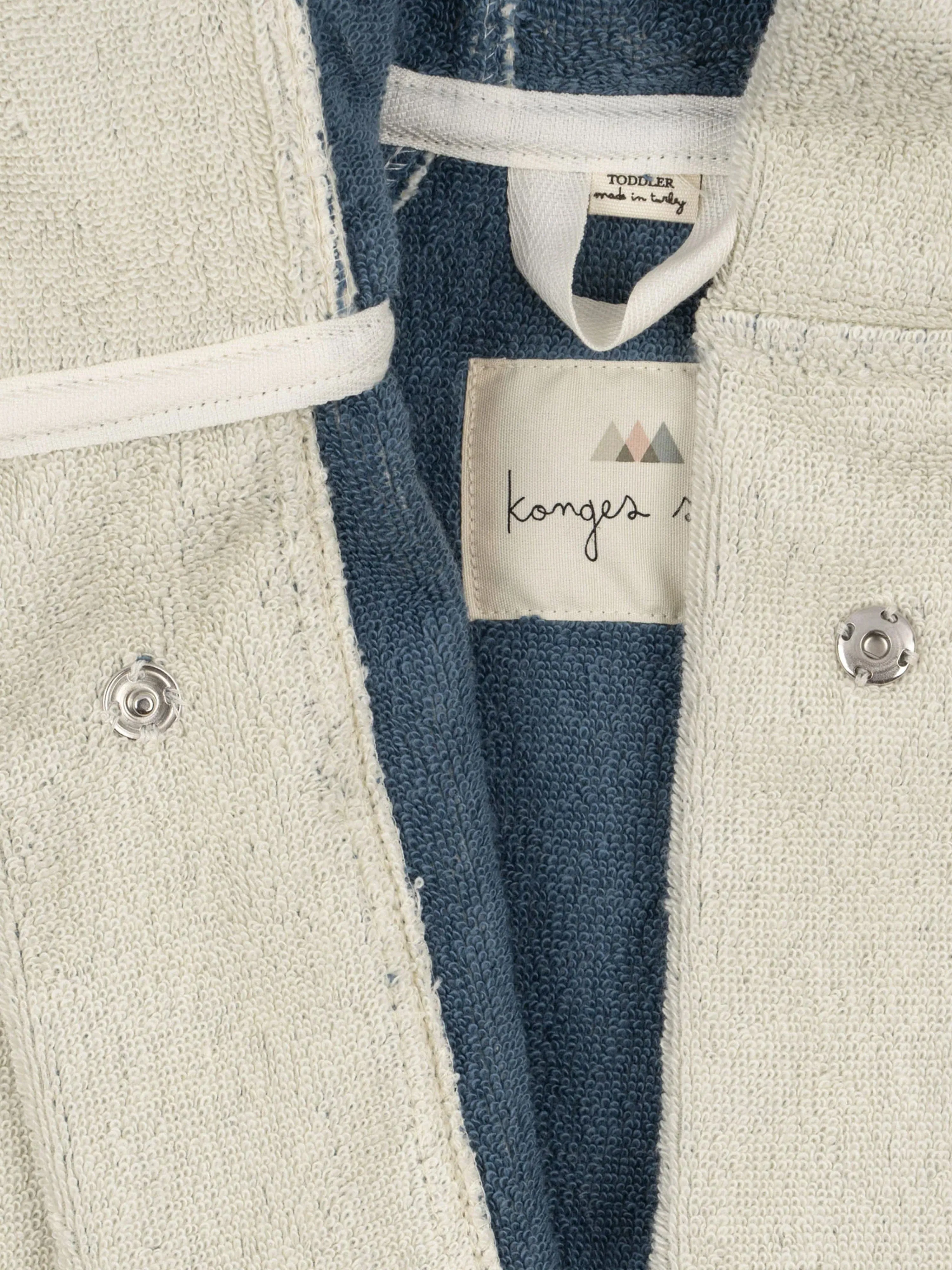 Konges Sløjd Kids Swan Terry Bathrobe in Blue
