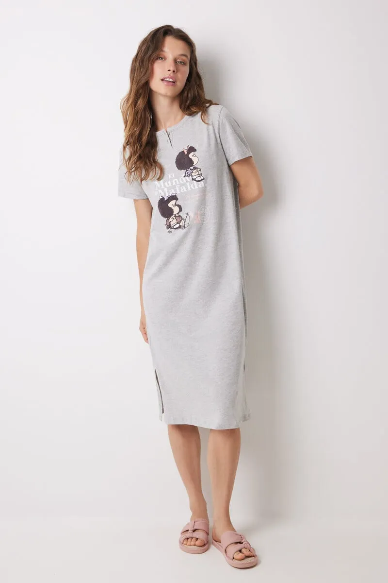 Mafalda 100% cotton midi nightgown
