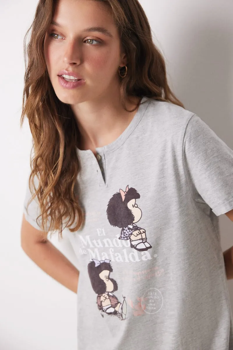 Mafalda 100% cotton midi nightgown