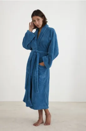 Manor Bathrobe Saxony Blue