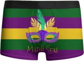 Men's Underwear Grid Fancy Mask Printed Boxer Briefs Comfortable Gym Stretchy Shorts Gifts Gifts for Men