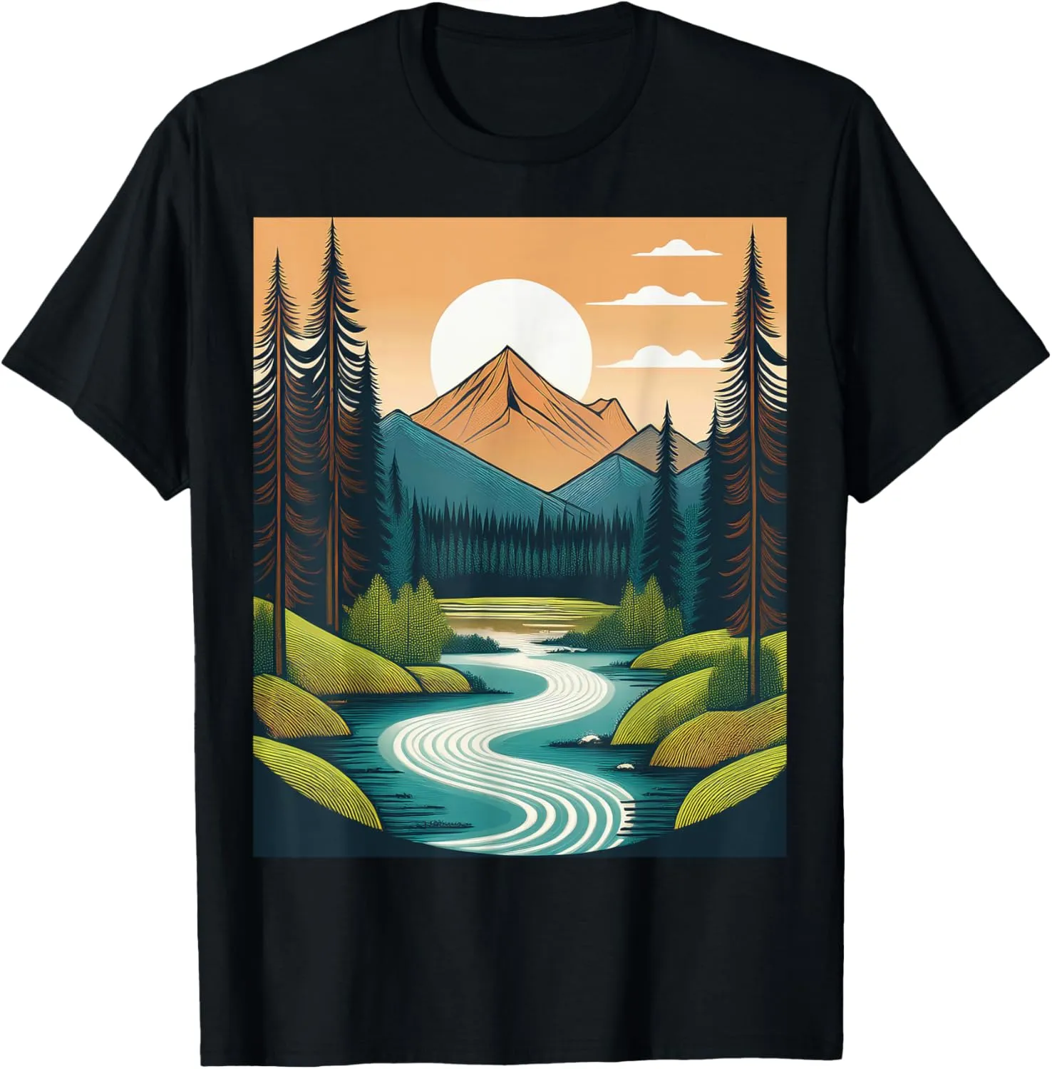 Minimalist mountain landscape T-Shirt