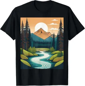 Minimalist mountain landscape T-Shirt