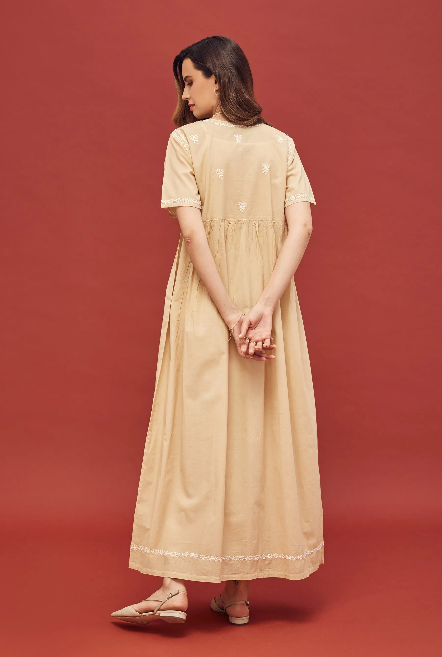 Noor Cream Short Sleeve Nightdress