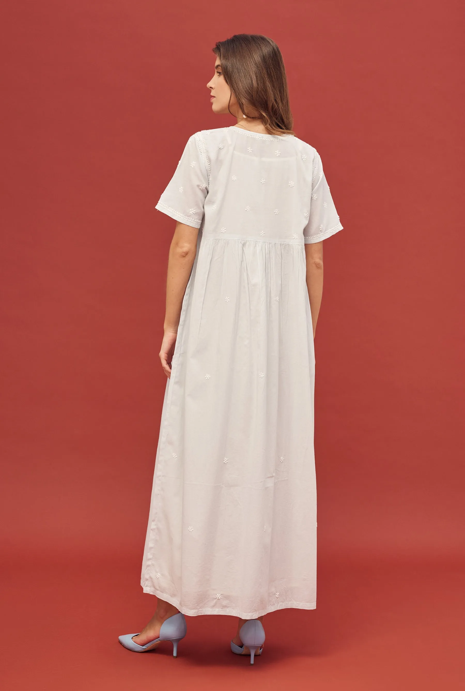 Noor Powder Blue Short Sleeve Nightdress