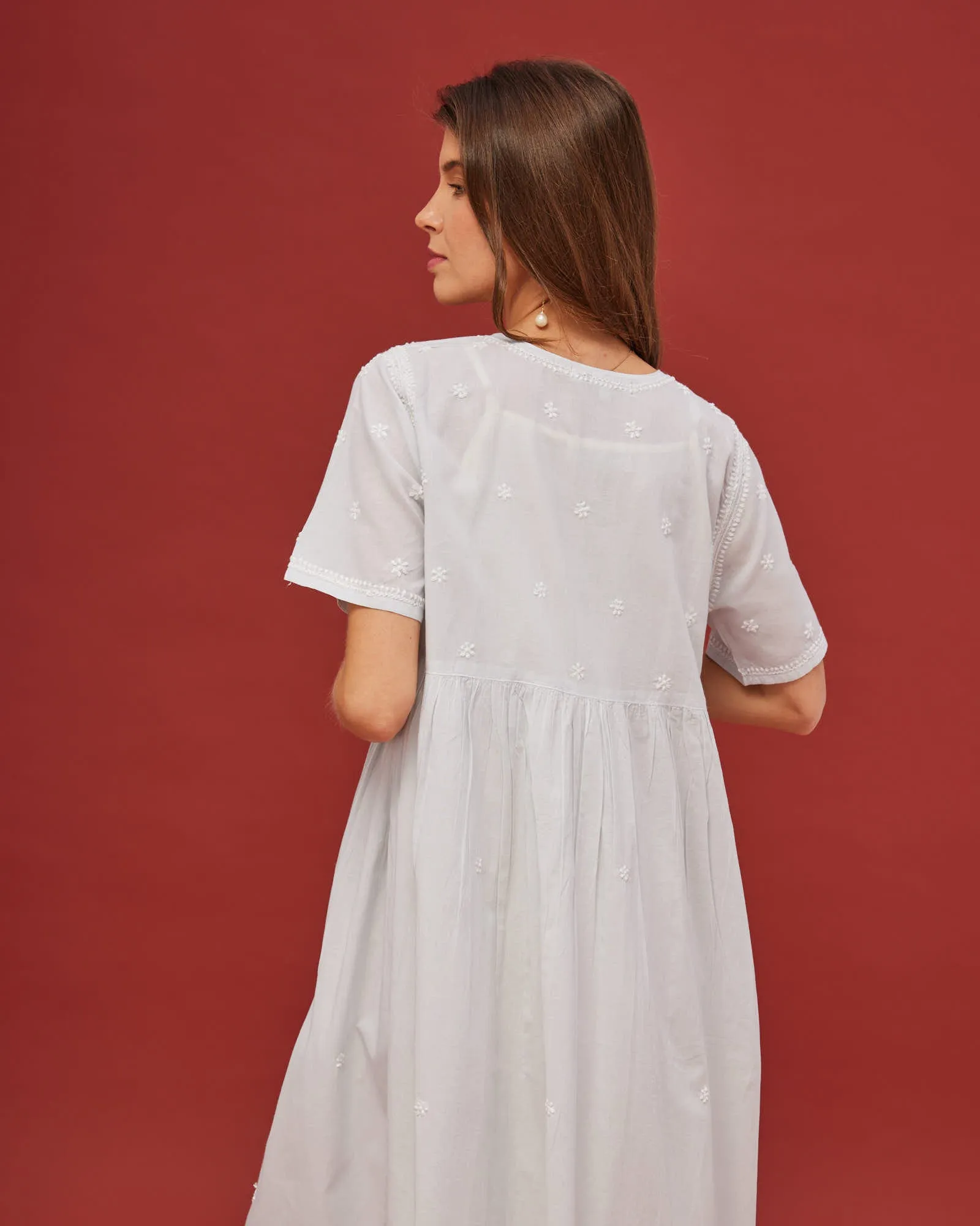 Noor Powder Blue Short Sleeve Nightdress