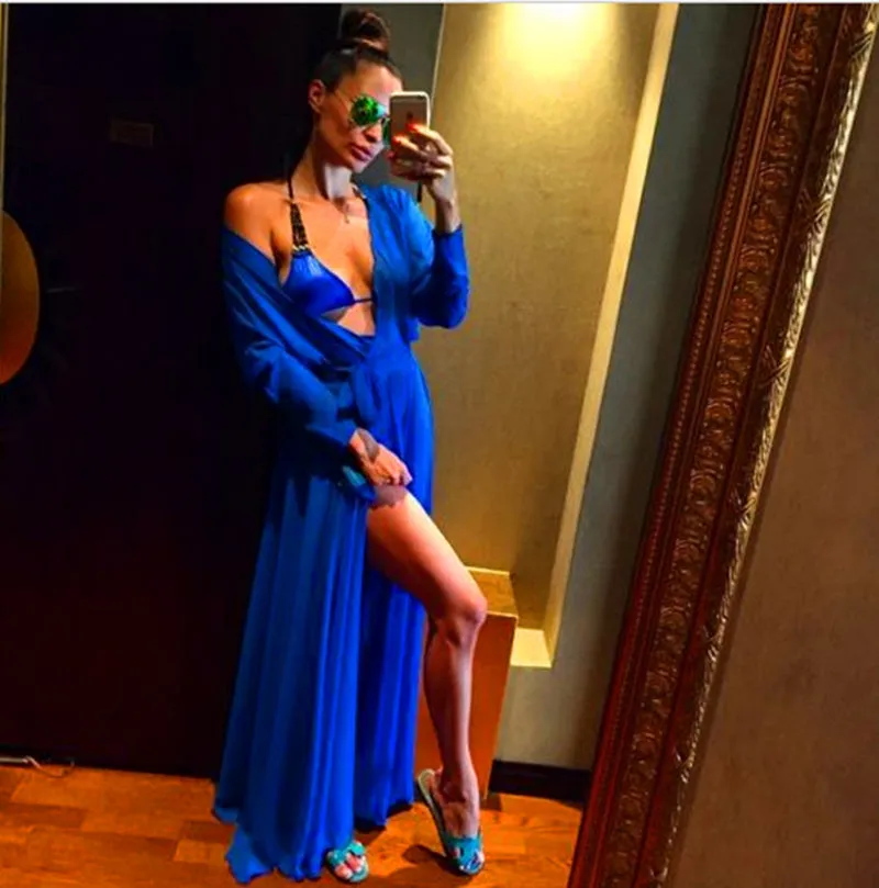 One Size Beach Cover up Candy Color Kaftan Dress