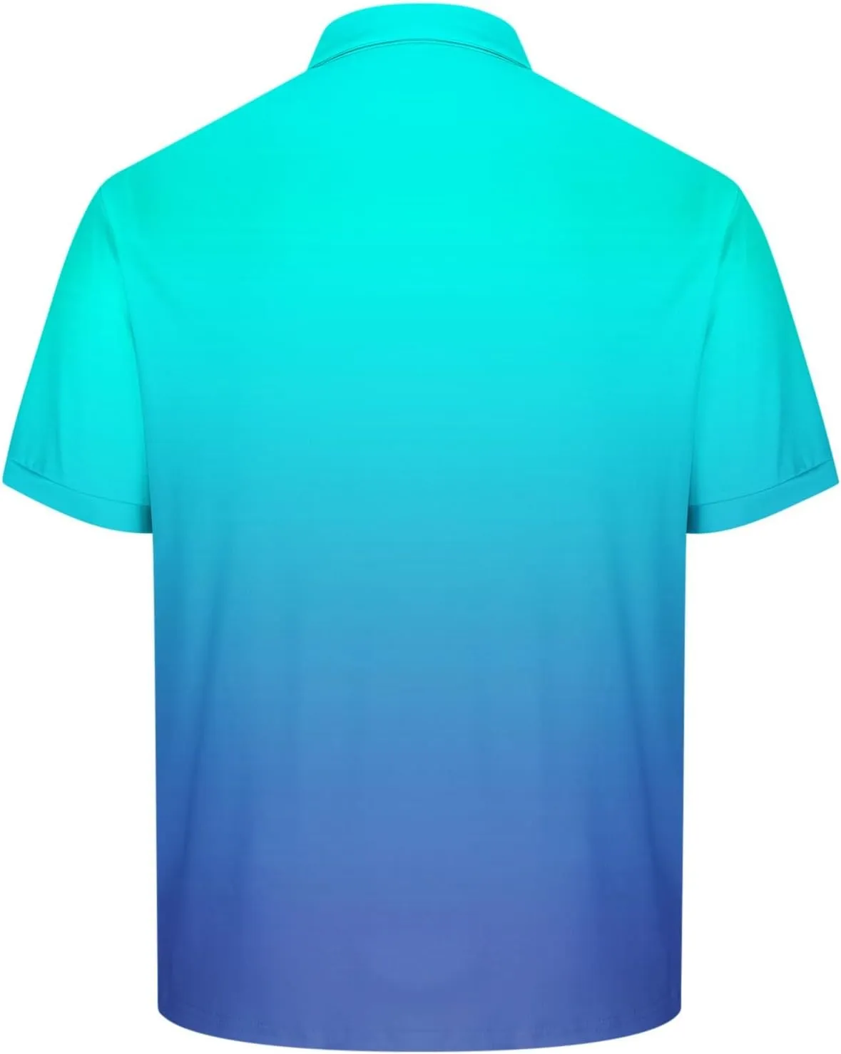 Polo Shirts for Men Short Sleeve Button Down Collar Gradient Tees Dressy Casual Business Work Tshirt Summer Golf Tops