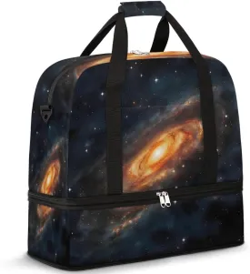 QsirBC Skulls Art Texture Gym Bag for Women Duffle Tote with Shoes Compartment Men Weekender Duffel