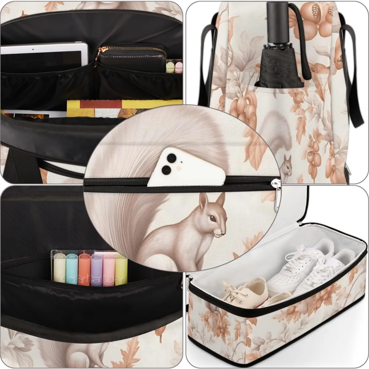 QsirBC Skulls Art Texture Gym Bag for Women Duffle Tote with Shoes Compartment Men Weekender Duffel