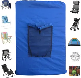 ROYAL BLUE (Large 36"x24"x6") Beach Chair Bag, Laundry Bag. For Lawn Chair, Recliner, Director Chair, Camping Chair, Booster Seat. 420D Polyester Backpack w/Adjustable Straps & Mesh Pocket