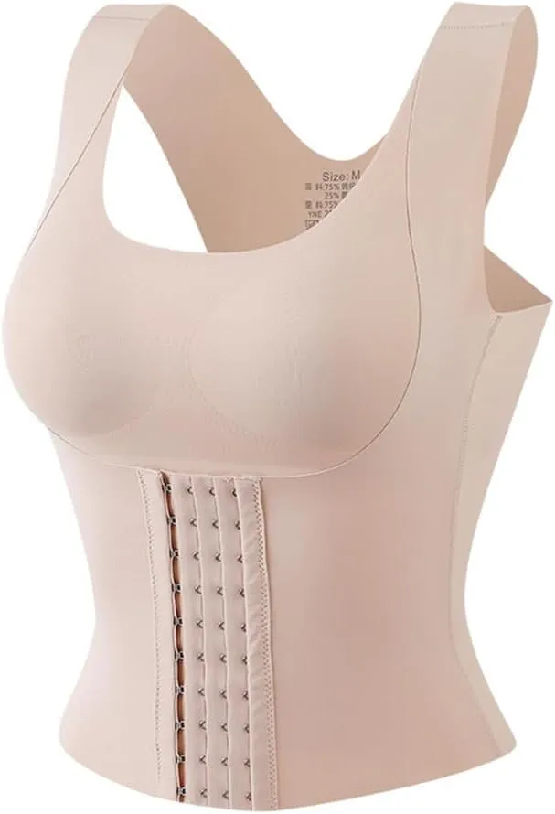 Shapewear Bra 4-in-1 Waist Buttoned Bra Shapewear Waist Trainer Bra Women Reducing Girdle Posture (10 pack)