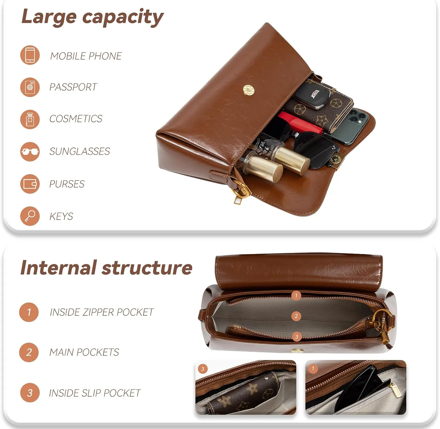 Shoulder Bag for Women Y2K Trendy Underarm Purse Vegan Leather Clutch Hobo Handbags