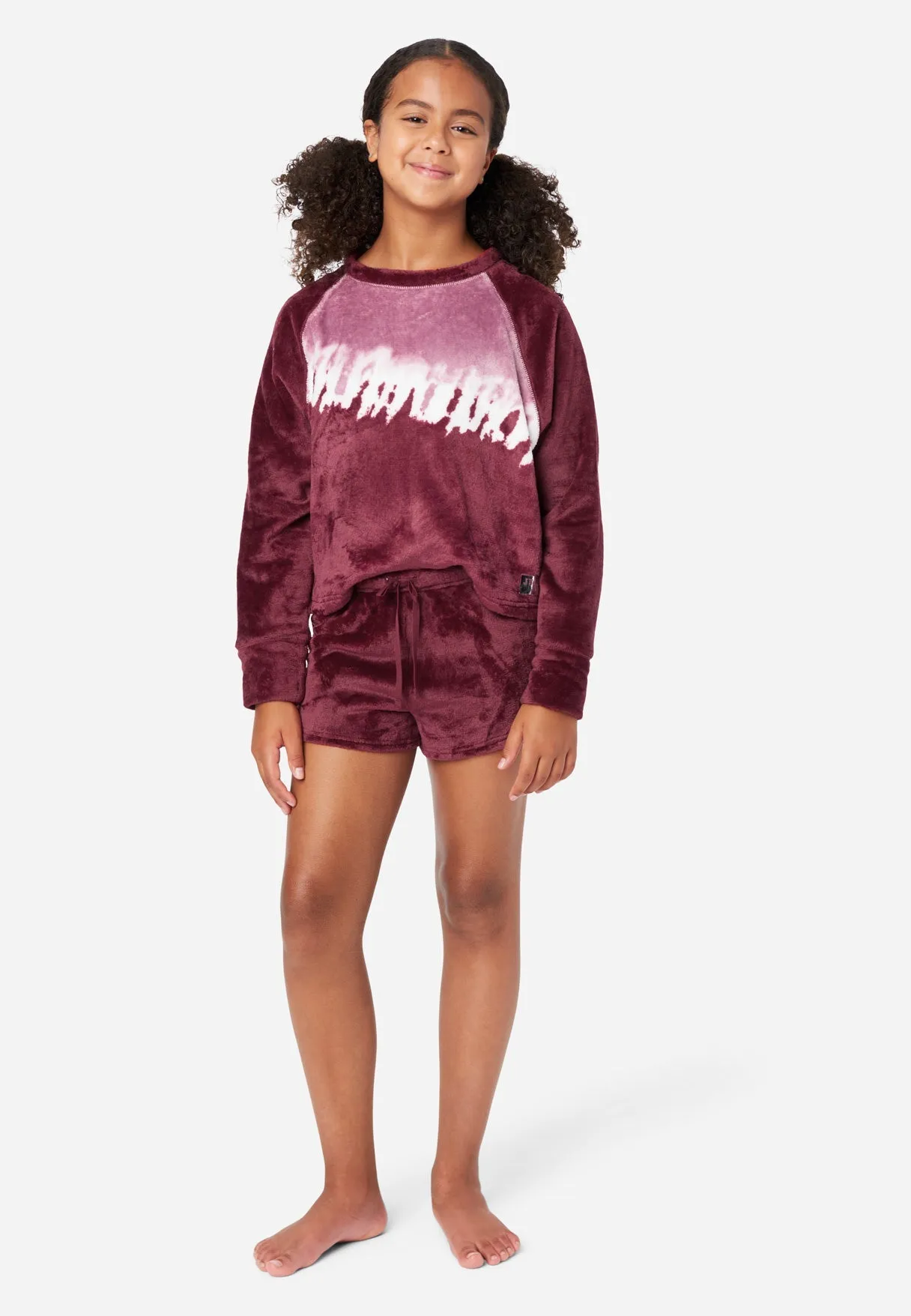 Tie-Dye Fleece Shorts Pajama Set