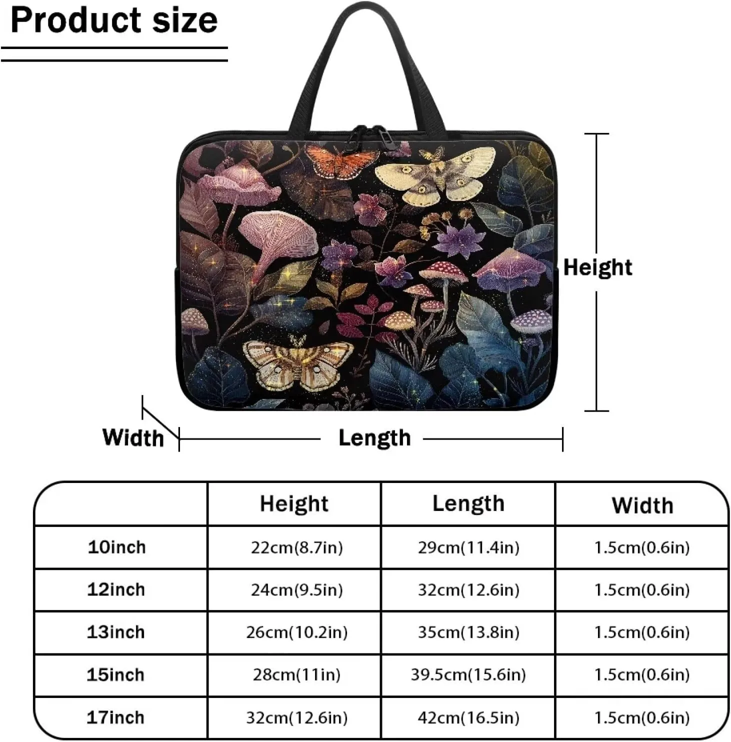 Uasibuni Laptop Sleeve, 10-17 inch Laptop Case Protective Laptop Cover Briefcase Computer Carrying Bag
