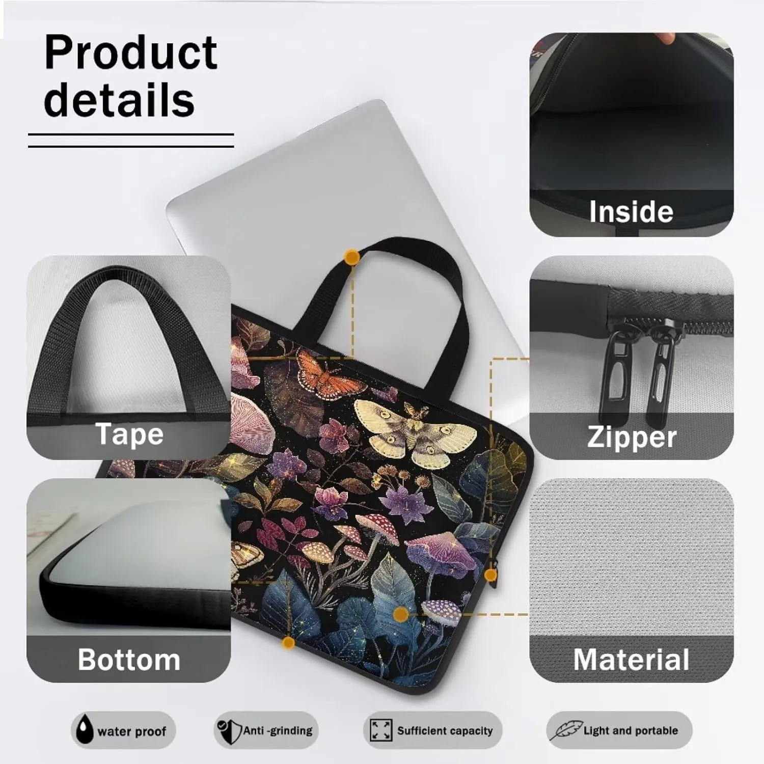 Uasibuni Laptop Sleeve, 10-17 inch Laptop Case Protective Laptop Cover Briefcase Computer Carrying Bag