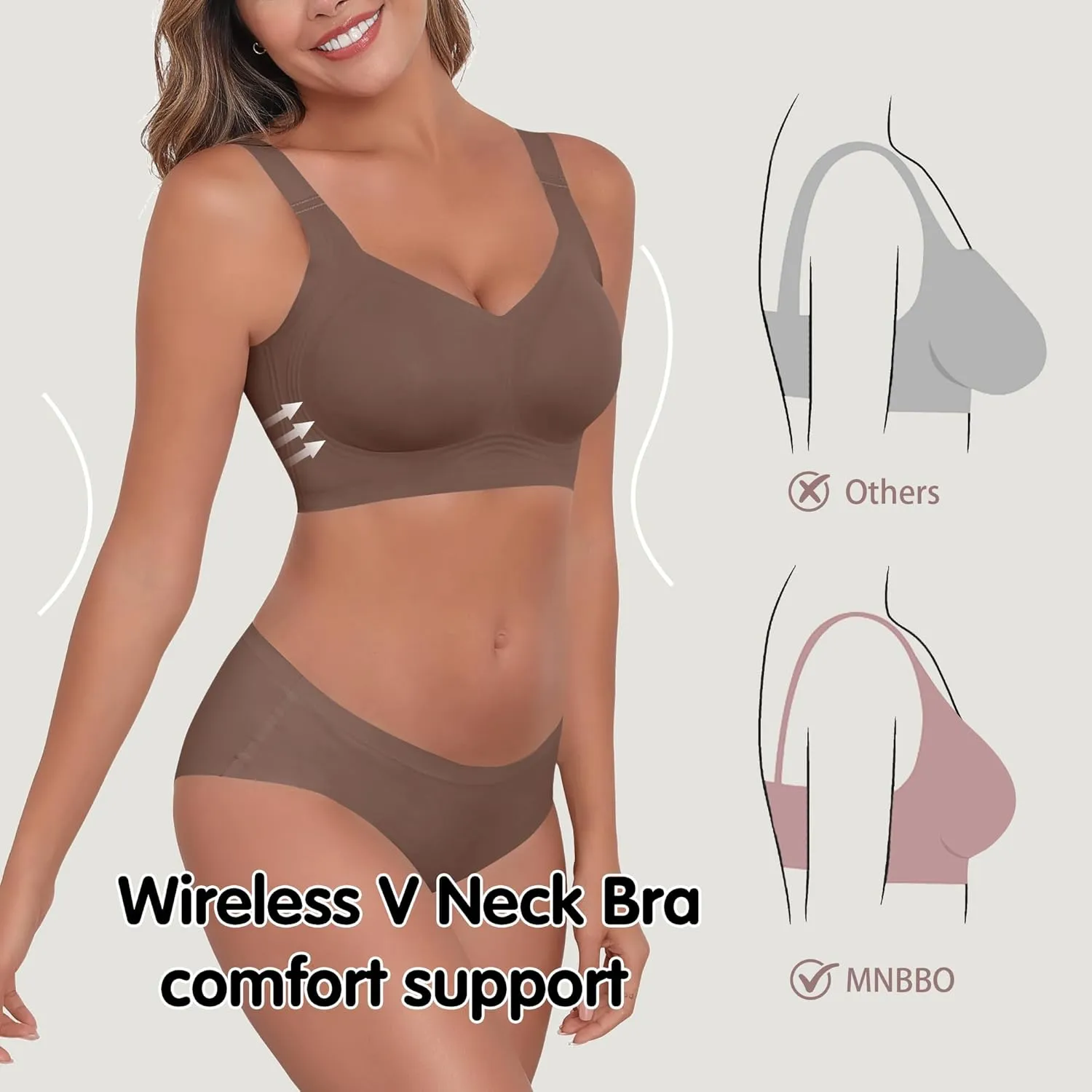 Womens 2025 Seamless Wireless Supportive Bra Push Up Comfort Soft No Underwire Full Coverage T-Shirt Bras (M-4XL)