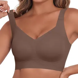 Womens 2025 Seamless Wireless Supportive Bra Push Up Comfort Soft No Underwire Full Coverage T-Shirt Bras (M-4XL)