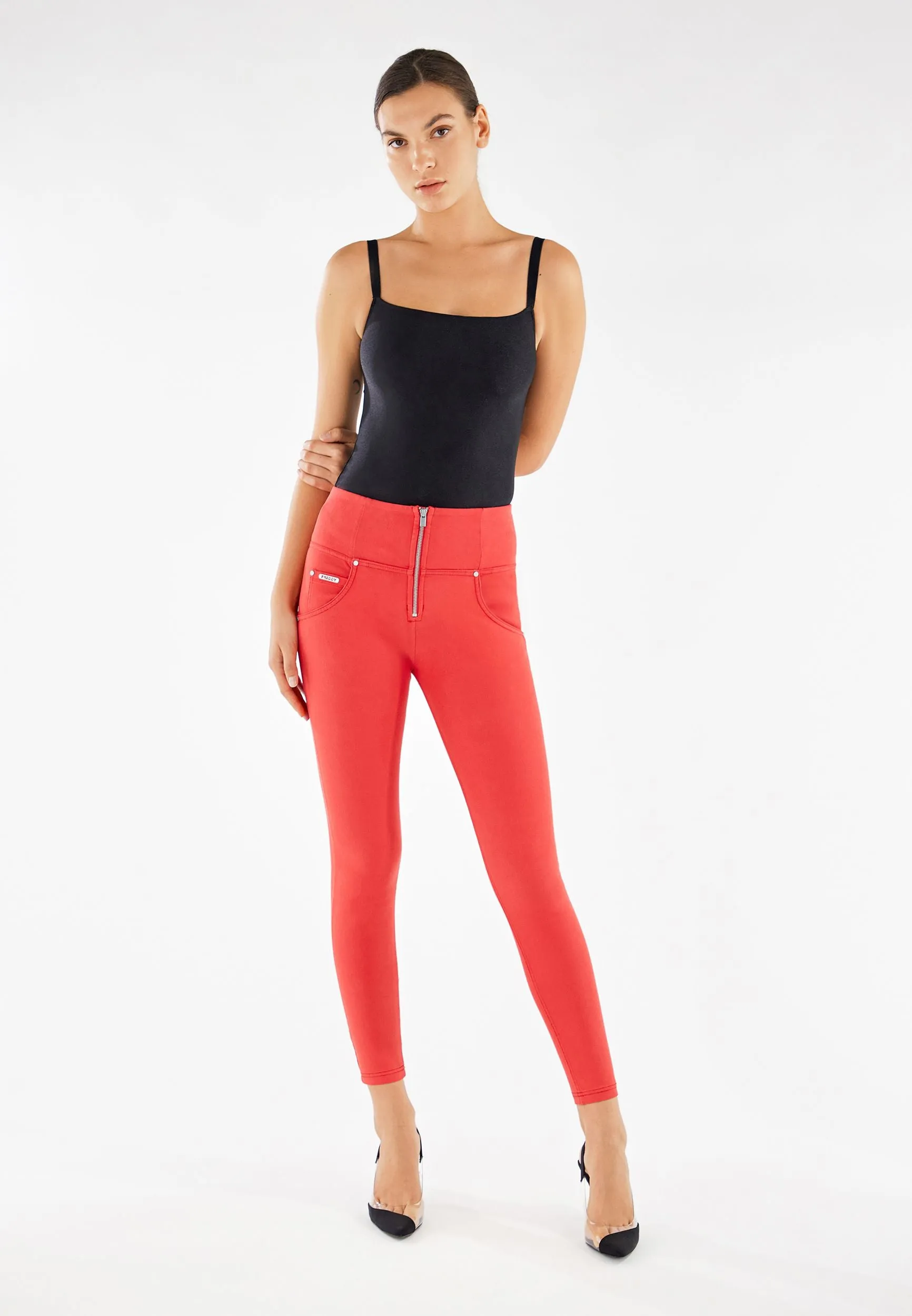 (WRUPSNUG1HC017-R125) Woven Denim WR.UP® Jeans met Hoge Taille
